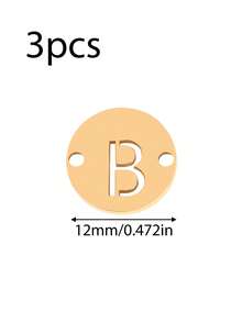 3个/套 字母连接吊坠 不锈钢 A-Z 字母吊坠 18K PVD 镀层 DIY 耳环 手链 首饰制作 - 吊墜 - 查看 44
