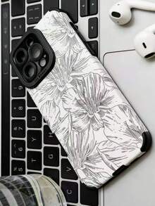 High End Sketch Flower Compatible With Apple Series Niche Non Collision Styles - White - View 3