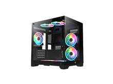 Bgears B-Pellucid MicroATX Black Micro ATX Tower Case, Tempered Glass Compact Design - View 5