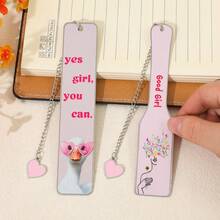 不锈钢白鹅书签，印有“乖女孩”励志语录，是送给女性的理想礼物。 - 均碼 - 查看 9