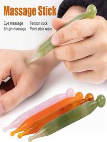 1pc Lymphatic Contour Face & Body Brush - Ergonomic Design With Soft Polyester Bristles, Precise Jawline & Decollete Sculpting, Fragrance-Free Suitable For All Light Skin Tones, Lymphatic Massage Tool - Ginger - View 4