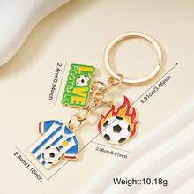 1 Peça - Chaveiro de Futebol da Copa do Mundo de Liga, Acessório de Pendurar na Bolsa, Lembrança de Fã, Presente Perfeito para Torcedores de Futebol - Visão 2