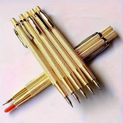 1/2 Pcs Tungsten Carbide Diamond Scriber, Hardmetal Marking Engraving Pen, Metalworking Scribe Tool For Glass, Ceramic, Metal, Marble, Wood Carving, Manual Tool