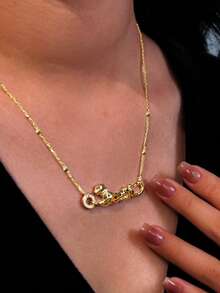 1pc S925 Sterling Silver Unique Fashionable Luxury Cheetah Pendant Necklace For Women, Personalized European And American Versatile Delicate Small Leopard Clavicle Chain, Sweater Chain - Animal - View 7