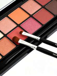 Princess Rose 2件套眼部化妆刷套装 - 柔软蓬松的眼影刷和专业的遮瑕高光刷，合成刷毛，用于精准眼妆、晕染和轮廓修饰 - 黑色 - 查看 10