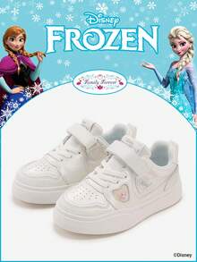Disney 迪士尼官方授权与《冰雪奇缘》联名推出 | 一系列迪士尼儿童运动鞋，包括艾莎公主运动鞋、安娜公主运动鞋和阿伦黛尔公主运动鞋，适合日常假日运动和户外穿着。舒适防滑、耐磨透气，呵护双脚。（儿童运动鞋、童鞋、女童鞋） - 白色 - 查看 1