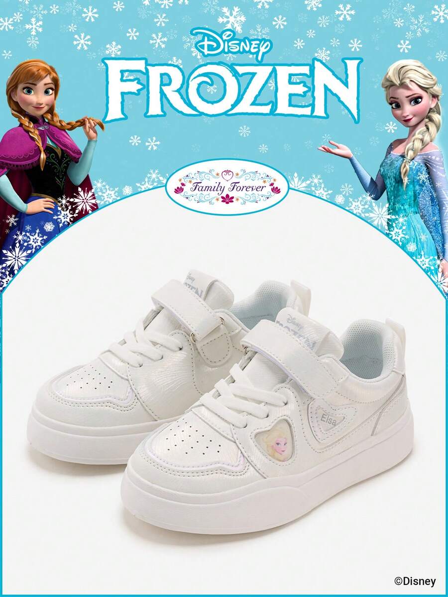 Disney 迪士尼官方授权与《冰雪奇缘》联名推出 | 一系列迪士尼儿童运动鞋,包括艾莎公主运动鞋、安娜公主运动鞋和阿伦黛尔公主运动鞋,适合日常假日运动和户外穿着。舒适防滑、耐磨透气,呵护双脚。(儿童运动鞋、童鞋、女童鞋) - 白色 - 查看 1
