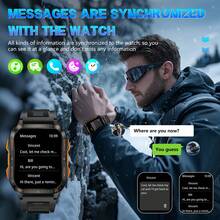 GAWSUG 2026 Men's Smanrt Watrch With Built-In 430 MAh Battery, 1.95 Inch HD Full Touch Display, Wireless Call Answering, Message Remninder, LED Flashighnt,100+ Sport Modes, Multiple Dials, Weather, Music Control - View 3
