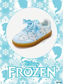 1 Pair Disney Frozen Authorized Collaboration Children's Sports Shoes, Including Elsa Princess, Anna Princess And Arendelle Princess Sports Shoes, Suitable For Daily, Holiday Sports And Outdoor Wear. Comfortable, Non-Slip, Durable And Breathable Soles. - Baby Blue - View 2