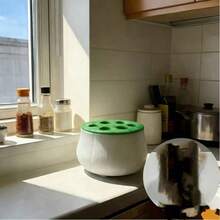 Maceta hidropónica de cebolla verde para interiores, maceta de cebolla verde sin suelo, herramienta de cultivo de vegetales para jardinería doméstica, sin necesidad de regar, fácil mantenimiento, cosecha repetible de cebolla verde - 1 pieza - Ver 5