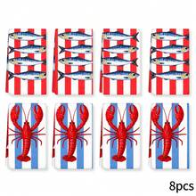 2pcs Striped Towels, Lobster & Sardine Printed Dish Cloths, Super Absorbent Microfiber Decorative Towels, Suitable For Holiday Decoration, Cooking, Baking, Housewarming Gifts And Cleaning Supplies, Applicable To Kitchen, Bathroom, Toilet - Multicolor - View 11