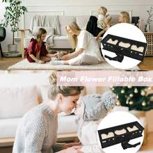 Hộp quà Ngày của Mẹ - Hộp quà hình trái tim bằng bìa cứng có cửa sổ trong suốt dành cho mẹ, bà, mẹ kế (Màu đen có cửa sổ) - Xem 8
