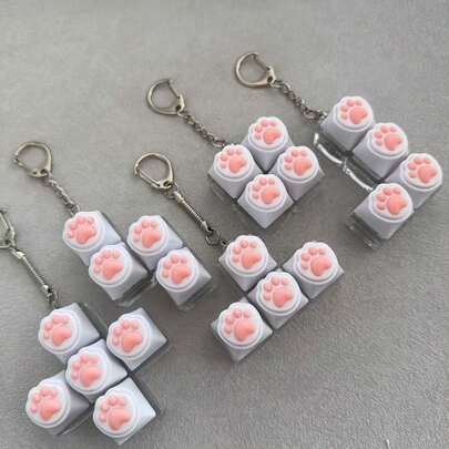 Multi-Key Press Portable Keyboard Clicker Keychain, Adult Desk Toy For Focus & Stress Relief, Ideal Gift