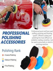 3/4 Pulgada Disco de esponja para cera y limpieza de automóviles, Juego de 11 almohadillas de pulido - A - Ver 2