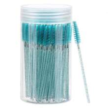 100 Pcs Disposable Mascara Wands, Crystal Eyebrow Spoolies Brush For Eyelash Extensions, Black Lash Brushes With Container,Eyebrow Brush,Eyeshadow Brush,Spoolie,Spoolie Brush,Giveaways - 粉色 - 查看 7