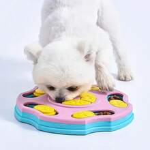 Dog Puzzle Toys Slow Feeder Interactive Increase Puppy IQ Food Dispenser Slowly Eating NonSlip Bowl Pet Cat Dogs Training Game - hồng1 - Xem 1
