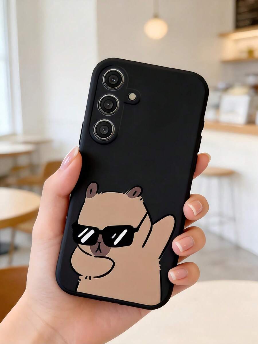 1个创意酷炫眼镜水仓鼠直边液态软胶手机壳,兼容三星Galaxy S26 S25 S24 Ultra S24 Plus S24 FE S23 S22 A55 A54 A53 A52 A50 A30 A42 A35 A34 A33 A25 A24 A20 A30 A15 A17、Smart 8/ Hot 40i/ Spark 20/ Spark 20C/ Spark Go 2024/ Moto G84/荣耀X9b X9A X9D X7B X9C X6A 8X X7 X8 X8C X8B Y9S Y9A Y7P Y7P/1+ - 黑色 - 查看 1