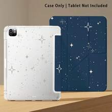 Starry Night Sky Pattern Acrylic Crystal Tablet Protective Case With Stand, Compatible With Samsung A9/A9+/S9/S9FE/A11/A11+/S11/S10 FE/S10 FE+/S10 Lite, A16 2025, Air 11/13, M3 2025, Mini 7 A17, Pro 2024, Air 11/13, M2 2024, Pro 11/13, M4 2024, Pro 12.9, 7/8/9 Gen, 10.2, 10 Gen, 10.9, Air 4/5/6/7/8, 10.9, Pro 11, 4/5/6 Gen, Mini 6, Se 11, Honor, Matepad Se 11, , - Multicolor - View 6