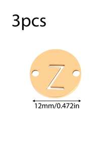 3个/套 字母连接吊坠 不锈钢 A-Z 字母吊坠 18K PVD 镀层 DIY 耳环 手链 首饰制作 - 吊墜 - 查看 57