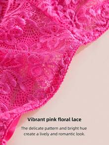 Aofeiqike 4条装女士性感蕾丝交叉绑带丁字裤，透气蕾丝边内裤 - 彩色 - 查看 6