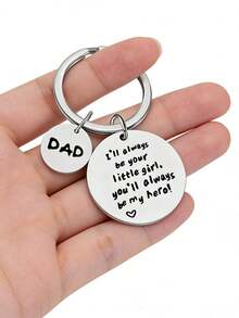 Personalized Keychain For Dad - Engraved With Spanish Text "You Will Always Be My Hero", Father's Day Gift, Hero Dad Keychain - Multicolor - View 8