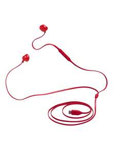 JBL Tune 305C USB C 有线耳机，高解析度音频，半入耳式耳机，带麦克风，3 键遥控，防缠绕扁平线缆，适用于手机、笔记本电脑、平板电脑，即插即用，Type-C 接口，深沉低音耳机 - 查看 5