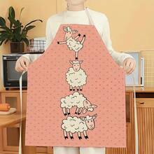 1 chiếc tạp dề họa tiết mèo, tạp dề in hình ngộ nghĩnh, thời trang, tạp dề nhà bếp, nấu ăn, dọn dẹp, tạp dề gia đình sáng tạo. - Nhiều màu - Xem 6