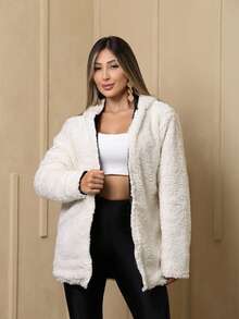 Women Winter Coats - Black - View 7