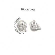 10个/包 不锈钢叶子、树、三叶草、菱形耳钩，简约时尚不褪色耳环配件，DIY珠宝制作耳环组件 - 附吊耳釘 - 查看 20