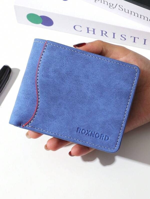 Retro Wallet For Men, High-Quality Matte Leather Card Holder, Large Capacity Multi-Card Slots, Short Style PU Leather Wallet