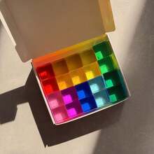 1 Set Kit de Cubo Prisma Arcoíris - Bloques de construcción de acrílico transparente para juegos de luz y sombra, diseño espacial y alivio del estrés, adecuado para adolescentes y adultos como decoración moderna de escritorio - Multicolor - Ver 5