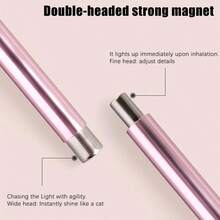 二合一猫眼美甲凝胶指甲油磁性棒套装，长铝柄强磁钢球美甲工具，多功能强力磁性猫眼凝胶指甲油笔，可拆卸美甲工具，适合家庭DIY和美甲沙龙使用 - 彩色 - 查看 4