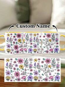1pc 11oz/15oz Custom Mother's Day Name Mug, Personalized Coffee Cup With Printed Name. The Wrap-Around Pattern On The Mug Can Be Customized With Up To 8 Children Holding Their Mother's Hand. This Mother-Themed Mug With Floral Elements Is An Ideal Gift For Mom And A Unique, Thoughtful Present - 款式9 - 查看 113