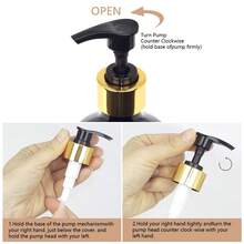 XEXUN-2+1 套装 - 500毫升/16.9盎司 PET材质液体皂液器/洗洁精分配器，带按压泵，包含漏斗和刻字标签板，可选配竹制托盘套装，台式按压式液体皂液器瓶，适用于厨房和浴室盥洗台，黑色/白色可重复灌装瓶，浴室配件 - 多色 - 查看 12