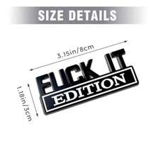 IT Edition 3D Car Sticker For Fender Bumper Auto Exterior Emblem Badge Decal Replacement Accessory In Black And White - BlackWhite - 查看 3