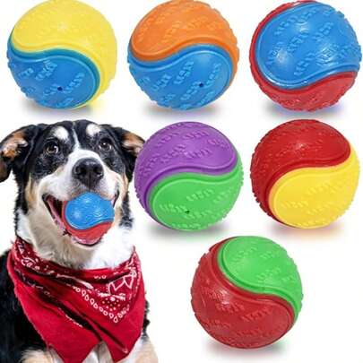 3 Pieces / 2 Pieces / 1 Piece Of Squeaky Dog Toy Balls, Training Balls, Durable Ball Toys, Can Be Paired With Dog Ball Thrower, High Elasticity Dog Interactive Balls, Puppy Pet Chewing Balls.Squeaky Dog Balls, Dog Toys Balls For Training, Tough Ball Toys For Dogs, Fit With Dog Ball Launcher, High Bouncy Dog Ball For Interactive Playing, Puppy Pet Chew Balls Teething Balls