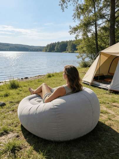 1 chiếc ghế thư giãn bơm hơi di động ngoài trời. Ghế sofa hình cầu mềm mại và thoải mái | Chất liệu PVC thoáng khí, thiết kế công thái học, kiểu dáng hiện đại, cấu trúc nhẹ, nhỏ gọn, ghế sofa thư giãn bơm hơi gấp gọn ngoài trời, thích hợp cho phòng khách, ban công, cắm trại, dã ngoại, ghế ngoài trời, ghế cắm trại, thiết kế hình cầu, nội thất nhỏ gọn, dễ mang theo, chất liệu bền, sofa gấp gọn, thích hợp cho du khách, người cắm trại, quà tặng, sofa mềm mại, cần mua thêm bơm hơi riêng.