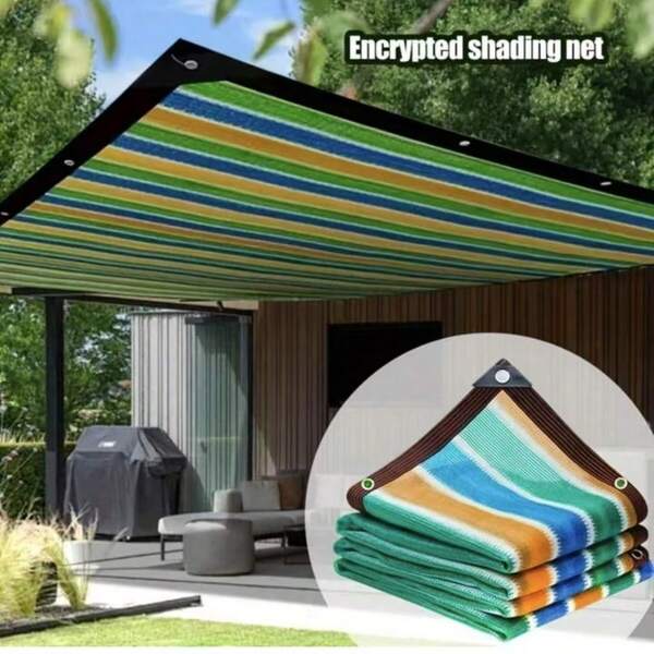 1pc Outdoor Sun Shade Cloth With Grommets - High Quality Sun Shading Fence, Durable & Tear-Resistant, Easy Installation For Balcony, Yard, Swimming Pool, Provides Excellent Sun Shielding And Privacy Protection
