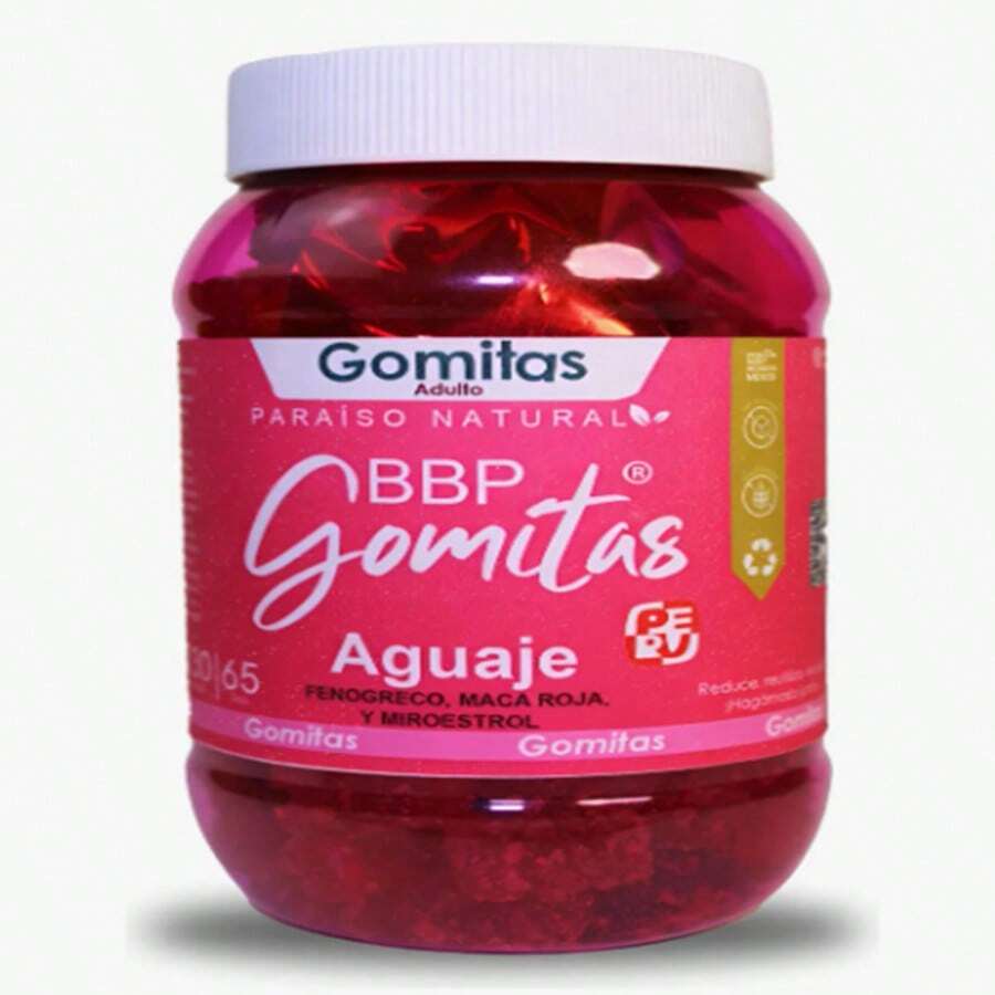 ISOPURE GOMITAS DE AGUAJE, FENOGRECO, MACA ROJA Y MIROESTROL - 60 unidades - Ver 1