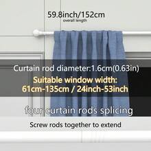 Decorative Rod Head - 白色,59.8 英寸/152 厘米 - 查看 2