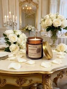 1支香草/薰衣草/柠檬/玫瑰香氛蜡烛，棕色复古玻璃瓶无烟香氛蜡烛，生日礼物，持久留香，天然植物蜡，母亲节，婚礼装饰，朋友礼物，家居装饰，浴室装饰 - 彩色 - 查看 3