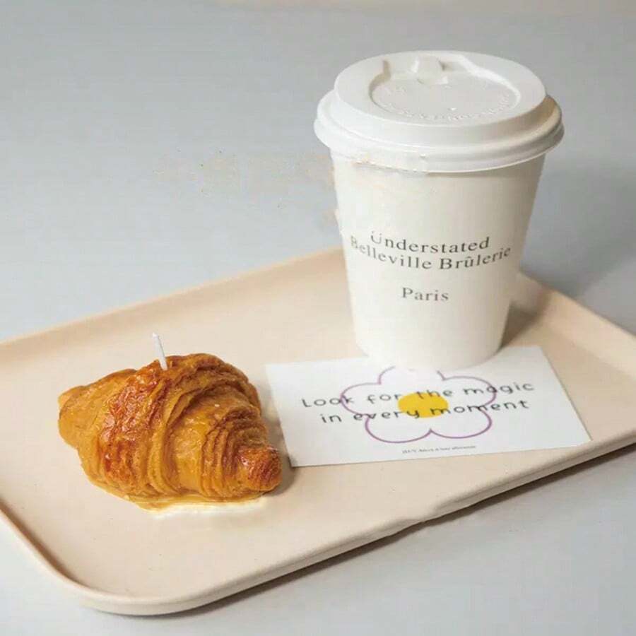 Nến thơm hình bánh sừng bò, thiết kế sáng tạo, quà tặng sinh nhật hoặc quà lưu niệm. - nhiều màu - Xem 1