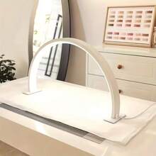 1 đèn làm móng hình lưỡi liềm hiện đại, dùng nguồn USB, bằng kim loại, bề mặt được đánh bóng, điều khiển bằng nút bấm, chao đèn bằng nhựa, thích hợp sử dụng tại nhà và chuyên nghiệp, không cần pin. - đèn làm móng - Xem 7