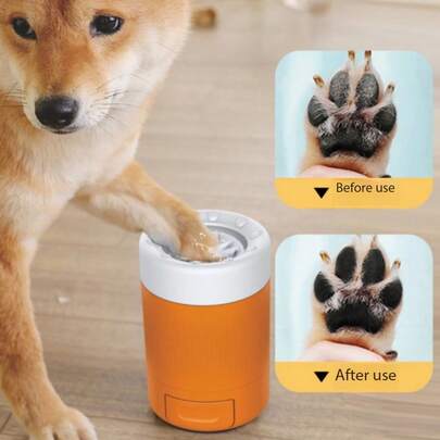 Portable Semi-Automatic Pet Paw Cleaner Cup For Dogs Cats Gentle Foot Washer Pet Grooming Supply
