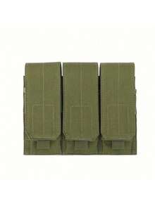 1 MOLLE Triple Magazine Pouch - Outdoor M4 Triple Pouch For Vest Accessory, Made Of Polyester Blend Fabric, With Snap Closure - Multicolor - View 10