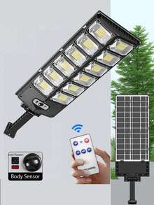 Outdoor Solar Powered Lights - Solar Flood Lights, Solar Wall Lights With Motion Sensor And Remote Control, Solar Garden Lights, Suitable For Yard, Garden, Street, Parking Lot Decoration - White Light - View 2