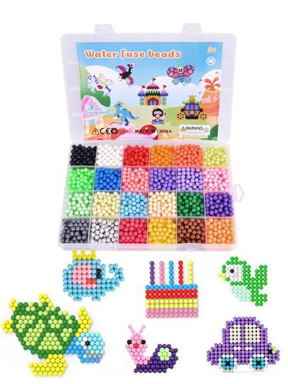 5毫米水晶魔法水珠补充装，24种颜色，魔法水珠拼图，DIY手工，儿童玩具，创意手工，感官魔法珠，适合儿童DIY手工项目、装饰和家居装饰（随机颜色配件）