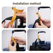 Leather Luggage Hanger Hook, Hands-Free Travel Accessory, Y-Shaped Multi-Functional Hanger, Fits Suitcase/Belt, Practical And Stylish - Multicolor - View 9