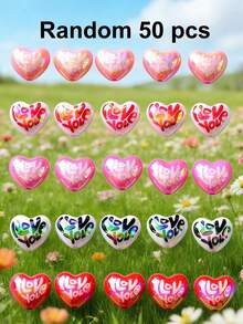 5/10/20/30/50pcs Multi-Color Fashionable Cute Leopard Print Heart Beads, Focal Beads Suitable For DIY Necklace, Bracelet, Earring, Keychain, Phone Strap, Decorative Pen, Couples Gift - Multicolor - View 35