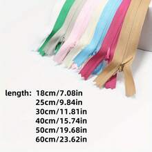 20pcs #3 Nylon Invisible Zippers, Closed-End Zippers Suitable For Dresses, Clothing Pockets, Bags, Pillows - Multiple Sizes Available - Mixed 20pc - View 7